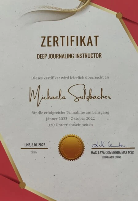 Zertifikat Deep Journaling Instructor